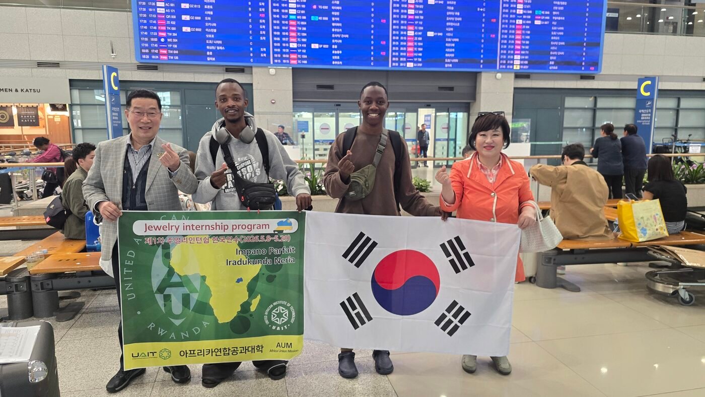 UAIT students arriving in South Korea for the 2025-2026 international internship program