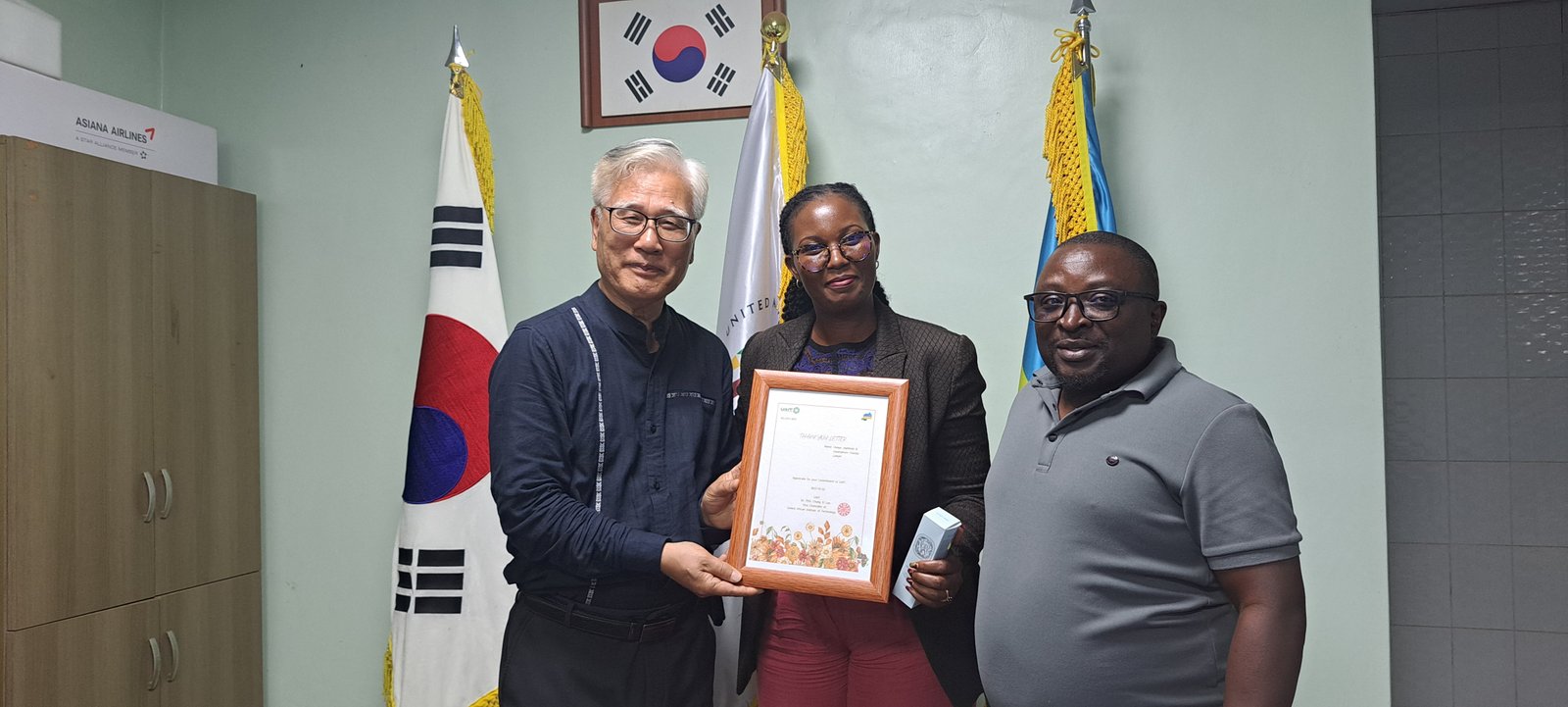 Partner organization representatives receiving appreciation