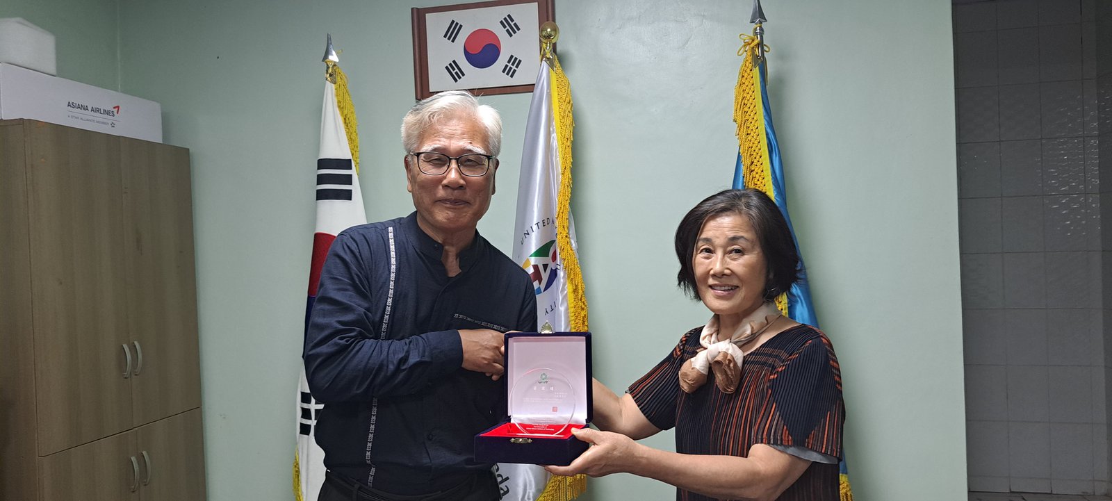 Faculty member receiving appreciation award