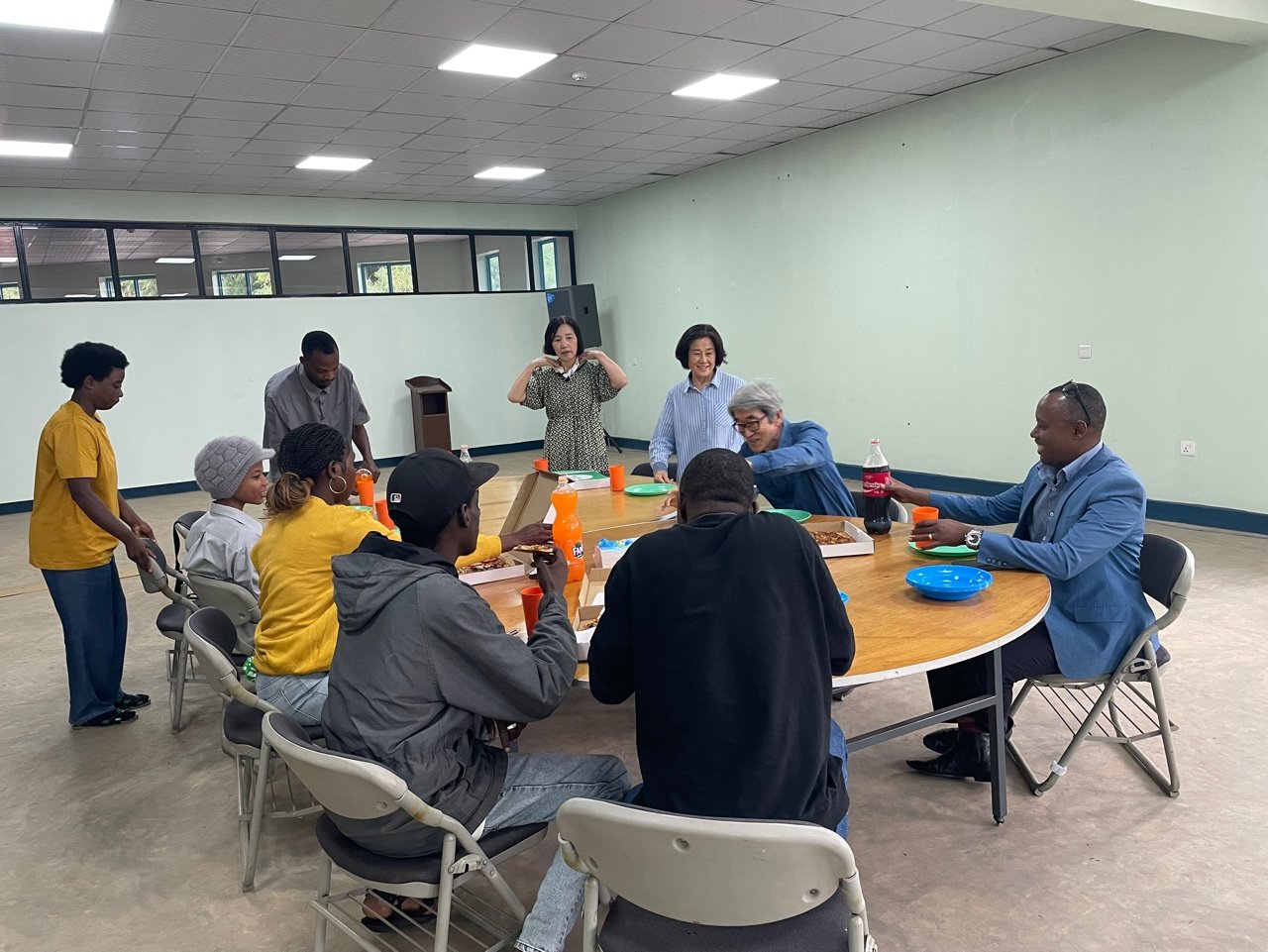 Students and faculty at the Town Hall meeting